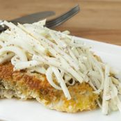 Monkfish Schnitzel With Celery Root-Kohlrabi Slaw