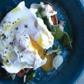 Poached Eggs on Toast with Ramps