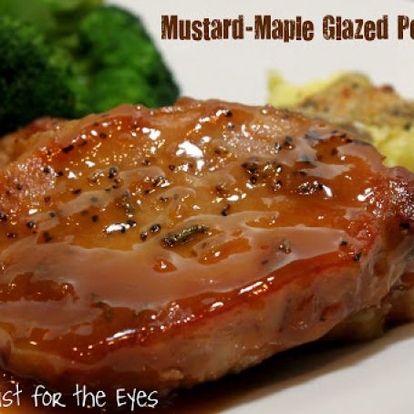 Mustard Maple Glazed Pork Chops