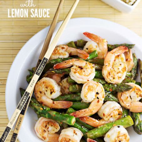 Shrimp and Asparagus Stir Fry with Lemon Sauce Recipe