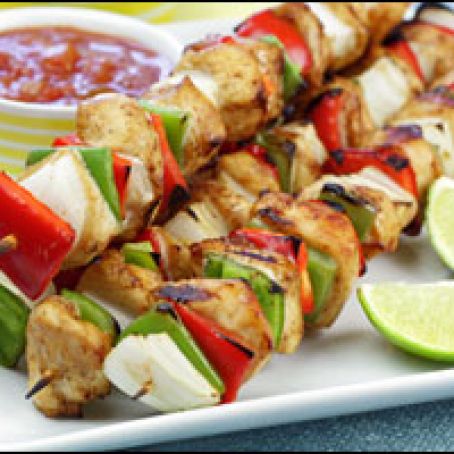 CHICKEN FAJITA KEBABS