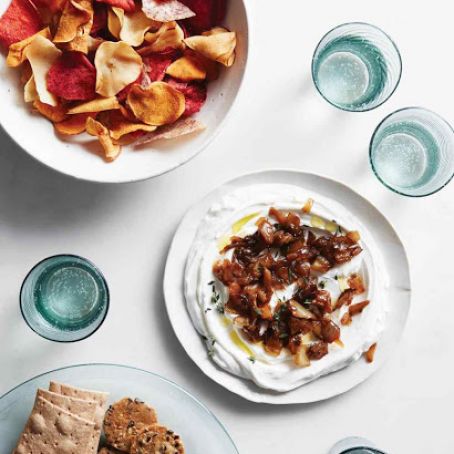 Labneh Dip with Caramelized Onions and Fennel