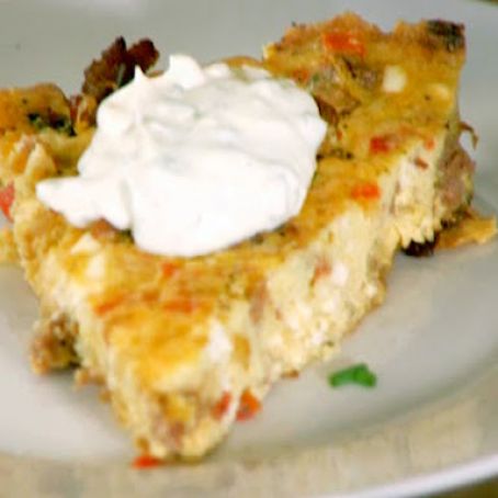 Sausage, Red Pepper and Feta Frittata