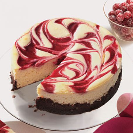 Cranberry Swirl Cheesecake