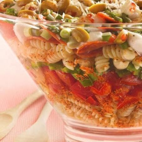 Layered Pizza Salad