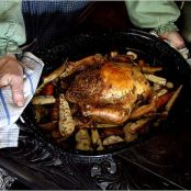 KASHA STUFFED ROAST CHICKEN