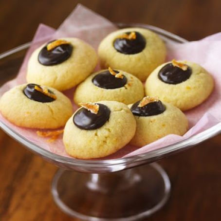 Truffle-Filled Orange Thumbprint Cookies