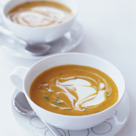 Gingered Carrot Soup with Crème Fraîche