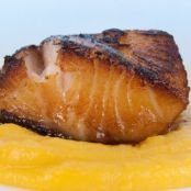Maple and Soy Black Cod with Butternut Squash Purée