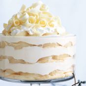 White Chocolate Tiramisu Trifle with Spiced Pears