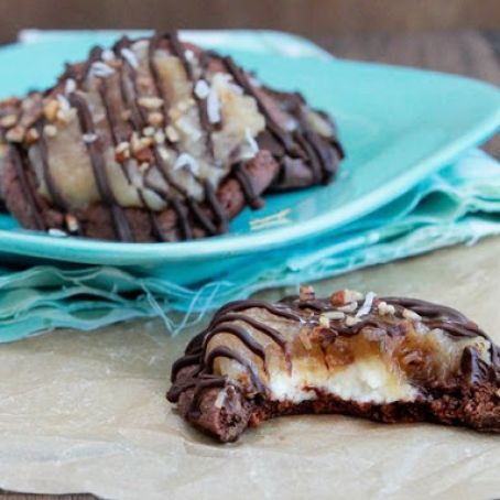 German Chocolate Cheesecake Cookies