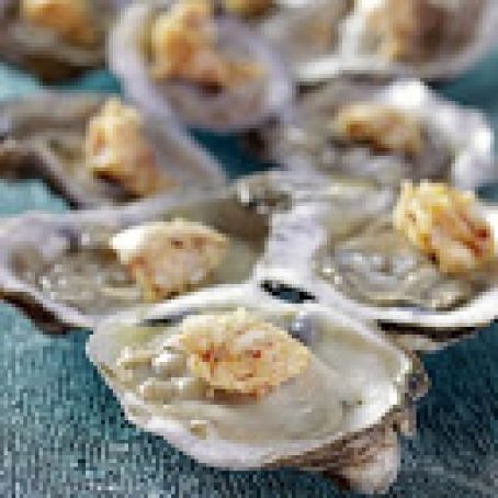 Oysters on the half shell with Garlic-Chile Compound Butter
