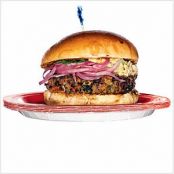 Burgers - Spicy poblano with pickled red onions and chipotle cream