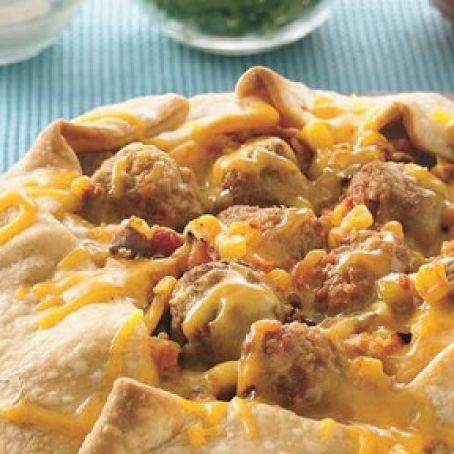 Tex-Mex Meatball Pie