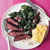 Ribeye with Creamed Swiss Chard