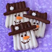 Chocolate Pretzel Snowman Craft
