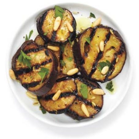 Grilled Eggplant With Parsley and Pine Nuts