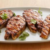 Grilled Salmon Steak with Hoisin BBQ Sauce