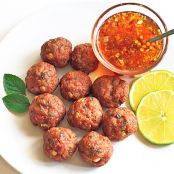 Baked Vietnamese Pork and Mint Meatballs