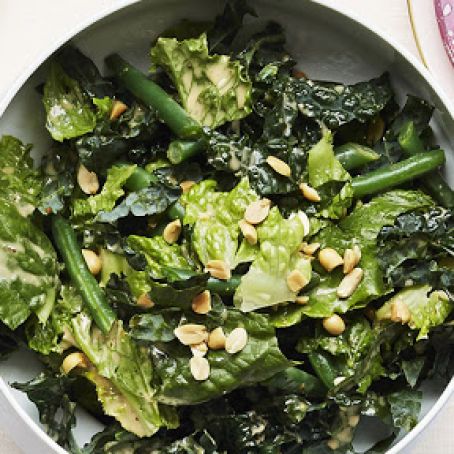 Romaine, Kale and Green Bean Salad With Coconut Lime-Dressing Recipe