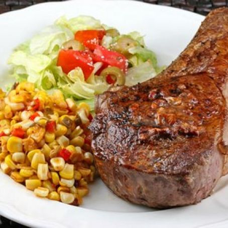 Pan Roasted Veal Chops with Chipotle Lime Butter