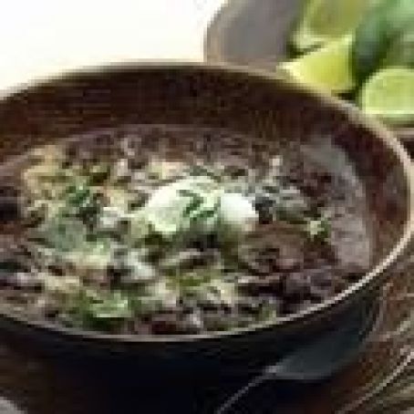 Slow-Cooker Black Bean-Mushroom Chili