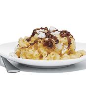 Mac 'N Cheese with Car. Onion & Duck Sausage