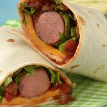 Grilled Salsa Hot Dog Wraps