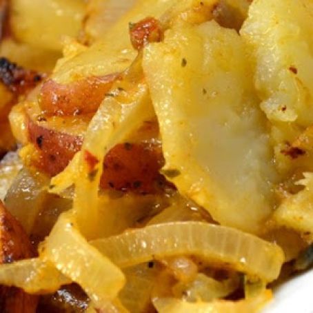 Grilled Onions and Potatoes