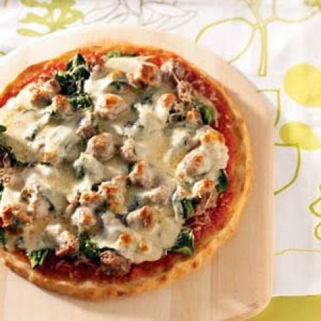 Sausage Spinach Pizza Recipe
