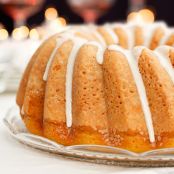 Nog Cake with Spiced Rum Glaze
