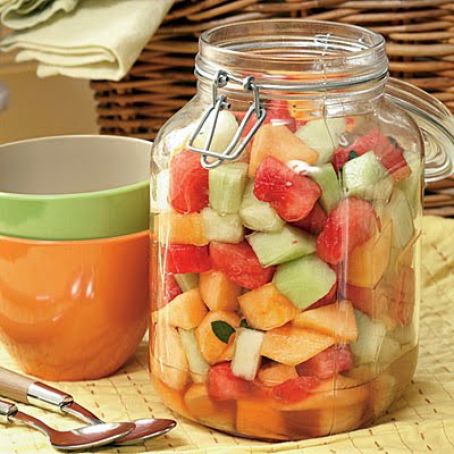 Lemon-Mint Melon Compote