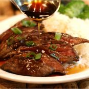 Teriyaki Flank Steak with Scallions