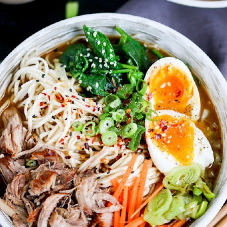 SPICY PORK RAMEN NOODLE SOUP