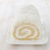 Coconut Roulade With Rum Buttercream