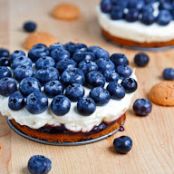 Blueberry Mascarpone Cheesecake with Amaretti Crust