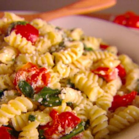 Fusilli with Spinach and Asiago Cheese