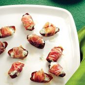 Prosciutto & Blue Cheese-Stuffed Dates with Fig-Balsamic Sauce & Chiles