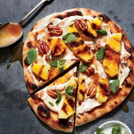 Grilled Pineapple Dessert Pizza
