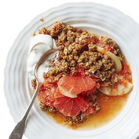Grapefruit and Pear Crumble