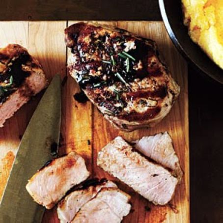 Balsamic-Glazed Pork Chops and Polenta