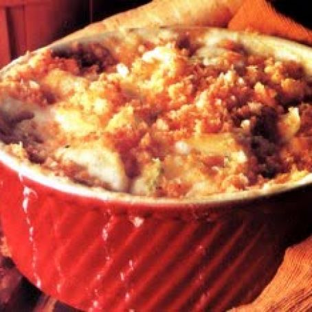 Scalloped Parsnips With Cheese-Crumb Topping