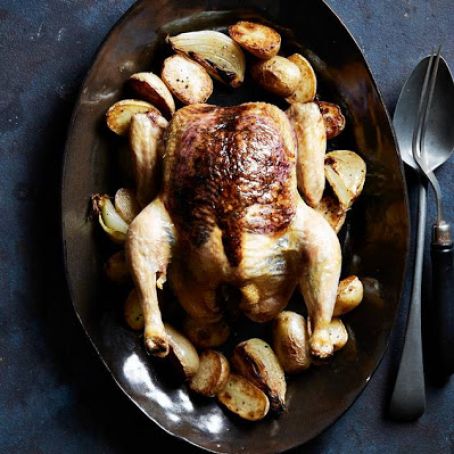 Roast Chicken & Potatoes With Sumac Butter
