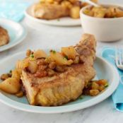 Chicken Fried Pork Chops with Chunky Pear Chutney