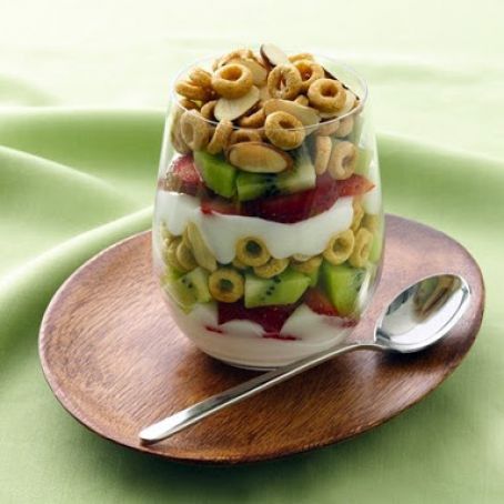 Crunchy-Topped Strawberry-Kiwi Parfaits