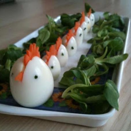 Hard Boiled Egg 'Chickens'!