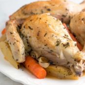 Butterflied Chicken with Roasted Root Vegetables and Pan Gravy