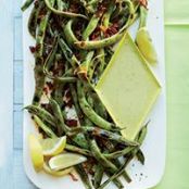 Cast-Iron-Grilled Romano Beans with Garlic Aioli