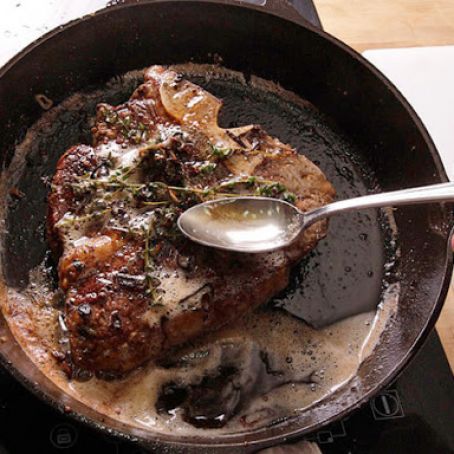Butter-Basted Pan-Seared Thick-Cut Steaks