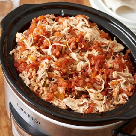 Slow Cooker Salsa Pulled Chicken